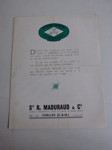 Prospectus tracteur agricole - prospectus,