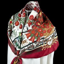 Foulard vintage en soie Hermes