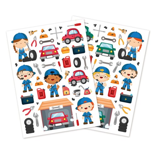 Gommettes garage voiture - -,