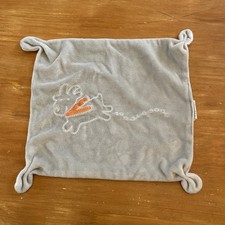 doudou Mouchoir carré plat Blanc gris chèvre Renne CORA biquette écharpe orange