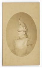 PHOTO CDV MILITAIRE CUIRASSIER-DRAGON  19e siècle EPOQUE EMPIRE photographie