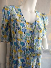 Robe fleurie DEVERNOIS Manches