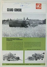 prospectus brochure CLAAS CONSUL Moissonneuse batteuse Combine Schnitter 