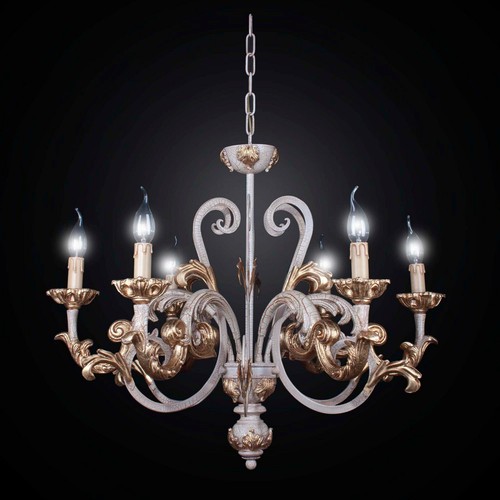 Lustre classique bois et - lustre, en