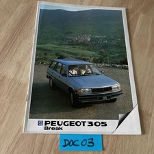 Peugeot 305 break GL GLD SR SRD 1983 prospectus catalogue automobile publicité