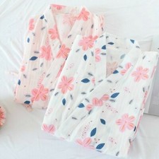 Femme Coton Floral Kimono Pyjama Peignoir Pyjama Japonais Pyjama Kawaii