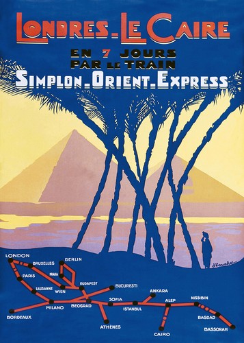 Affiche chemin fer - de, orient