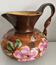 Pichet fleuri art deco en