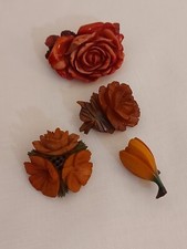 Carved Vintage Bakelite Rose