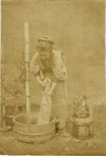 JAPON Circa 1870 Lavandière japonaise en tenue traditionnelle - albumine