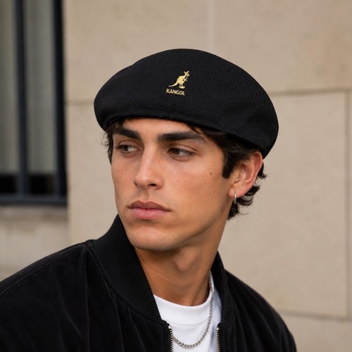 Béret chapeau kangol noir - béret,