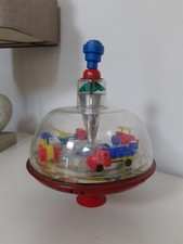 Ancienne Toupie LBZ En Tole Et Plastique Camion Et Voiture 