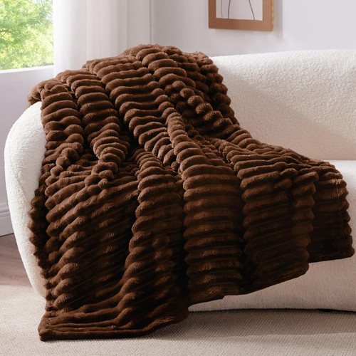 Plaid polaire marron foncé - polaire,