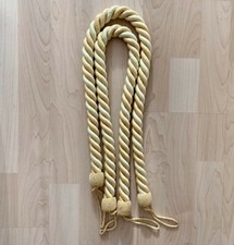 Paire d'embrasses de rideaux Madura - Jaune clair, doré -Très bon état