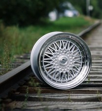 4X 16" BBS RS style 5X100 5X112 8J 9J roues Argent pour Mercedes Subaru VW