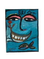 JABER Acrylique, feutre sur papier art brut/Outsider 1980