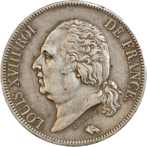 Francs louis xviii buste nu - francs,