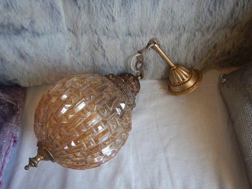 Lustre suspension boule verre - lustre,