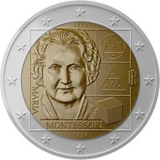 ??  2 euros commémorative Italie 2020 Maria Montessori UNC