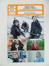 CARTE FICHE CINEMA 2015 HUNGER GAMES LA REVOLTE 2 Jennifer Lawrence J.Hutcherson
