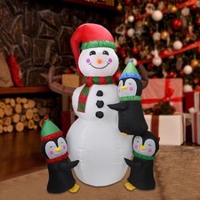 Décoration extérieure de Noël Inflatables 5.9ft Décor de Noël géant pour