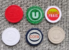 LOT DE 6 JETONS DE CADDIE