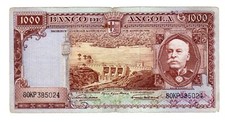 ANGOLA PORTUGAL Billet 1000 ESCUDOS 1956 P91 BRITO CAPELO BON ETAT.