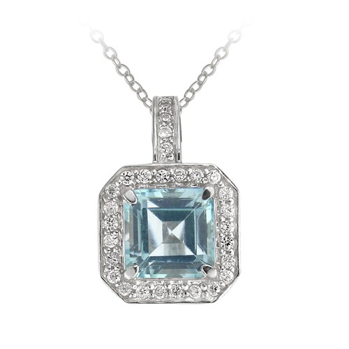 925 argent 2ct topaze - 6.2ct, bleu