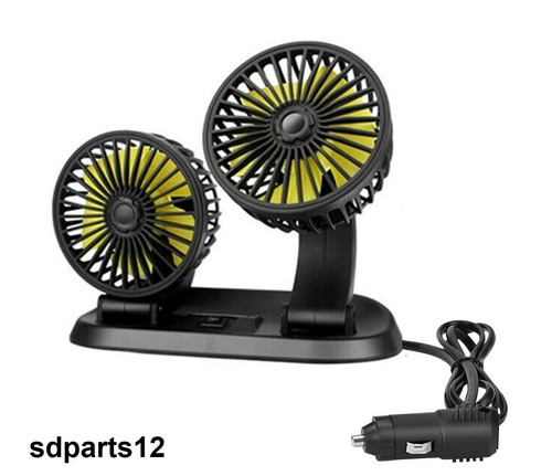 12v ventilateur double tête - double,