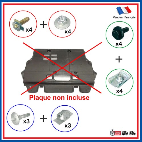 Fixation cache sous moteur - de,