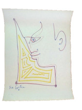 JEAN COCTEAU "TETE D`UN FAUNE"
