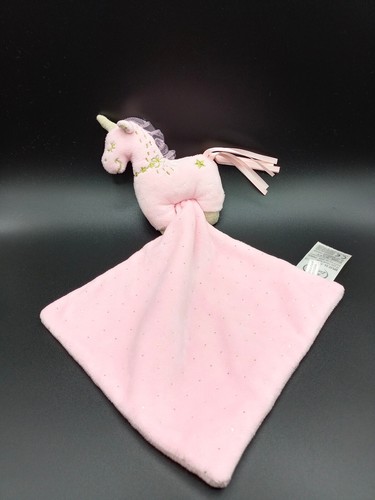 Doudou plat licorne rose - doudou,