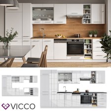 Kitchenette moderne Bloc cuisine Cuisine intégrée Fame-Line 355 cm blanc Vicco