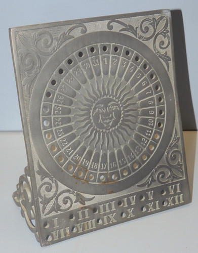Calendrier perpetuel etain - -calendrier,
