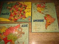 3 Ancien Puzzle Géographique