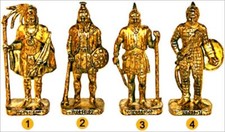 KINDER 1978/1980 LES FIGURINES METAL LES INCAS 100-1500 3D au CHOIX