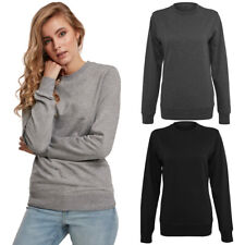 Build your Brand Femmes Léger Col Pull Femmes Pull Halfbrushed Polaire