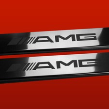 MERCEDES CL W215 Plaques de seuil de porte AMG  Acier inoxydable 304 Finition mi