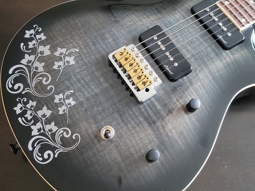 Guitar body floral - guitar, #8