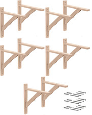 10X Étagère En Bois Support D'Angle Support De Mur À Visser En Hêtre