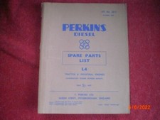 LISTE DES PIECES DU MOTEUR PERKINS DIESEL L4 10/1953