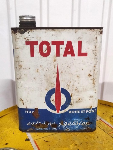 Ancien bidon total boite - bidon, et