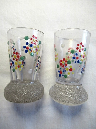 Verres liqueur emailles à - a,