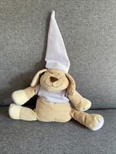 Doudou Peluche Chien  Marron Clair Et Vêtement Mauve Babiage