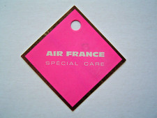ETIQUETTE BAGAGE VALISE ancienne 1972  COMPAGNIE AIR FRANCE / ATTENTION SPECIALE