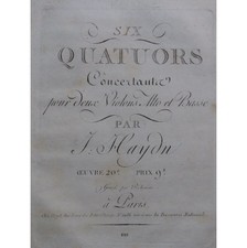 HAYDN Joseph Six Quatuors op