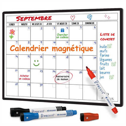 Calendrier magnetique frigo - magnetique, a4