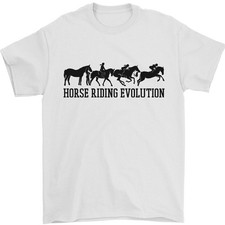 Équitation Cheval Équitation Évolution T-Shirt 100% Coton