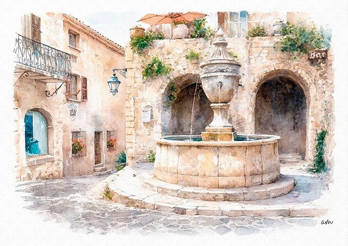 Tableau paysage de provence - -,