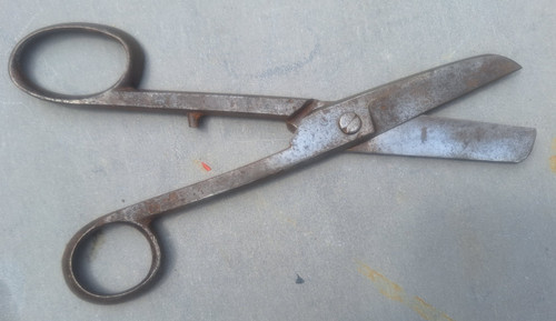 Ancien ciseaux cuir - ancien,